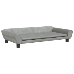Sofa dla dzieci, jasnoszara, 100x50x26 cm, aksamit