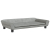 Sofa dla dzieci, jasnoszara, 100x50x26 cm, aksamit