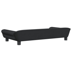 Sofa dla dzieci, czarna, 100x50x26 cm, aksamit