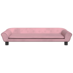 Sofa dla dzieci, różowa, 100x50x26 cm, aksamit