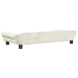 Sofa dla dzieci, kremowa, 100x50x26 cm, aksamit