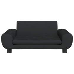 Sofa dla dzieci, czarna, 70x45x33 cm, aksamit