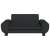 Sofa dla dzieci, czarna, 70x45x33 cm, aksamit