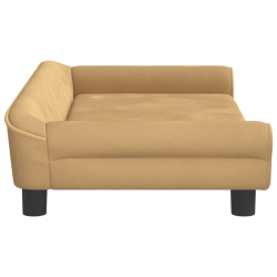 Sofa dla dzieci, brązowa, 100x50x26 cm, aksamit