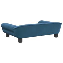 Sofa dla dzieci, niebieska, 70x45x26 cm, aksamit