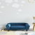 Sofa dla dzieci, niebieska, 70x45x26 cm, aksamit
