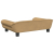 Sofa dla dzieci, brązowa, 70x45x26 cm, aksamit