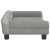 Sofa dla dzieci, jasnoszara, 70x45x26 cm, aksamit