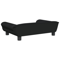 Sofa dla dzieci, czarna, 70x45x26 cm, aksamit