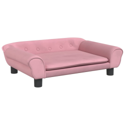 Sofa dla dzieci, różowa, 70x45x26 cm, aksamit