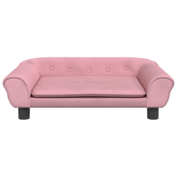 Sofa dla dzieci, różowa, 70x45x26 cm, aksamit