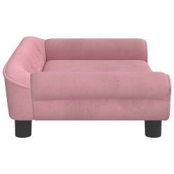 Sofa dla dzieci, różowa, 70x45x26 cm, aksamit