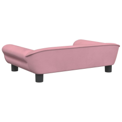 Sofa dla dzieci, różowa, 70x45x26 cm, aksamit