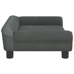 Sofa dla dzieci, ciemnoszara, 70x45x26 cm, aksamit