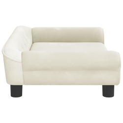 Sofa dla dzieci, kremowa, 70x45x26 cm, aksamit