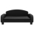 Sofa dla dzieci, czarna, 70x45x30 cm, sztuczna skóra