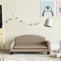 Sofa dla dzieci, cappuccino, 70x45x30 cm, sztuczna skóra