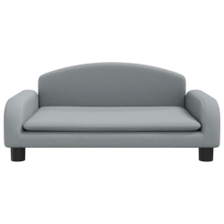 Sofa dla dzieci, jasnoszara, 70x45x30 cm, obita tkaniną