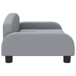 Sofa dla dzieci, jasnoszara, 70x45x30 cm, obita tkaniną
