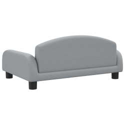 Sofa dla dzieci, jasnoszara, 70x45x30 cm, obita tkaniną