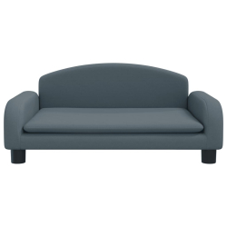 Sofa dla dzieci, ciemnoszara, 70x45x30 cm, obita tkaniną