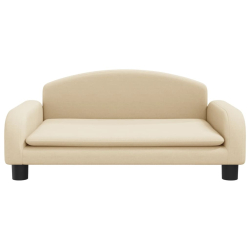Sofa dla dzieci, kremowa, 70x45x30 cm, obita tkaniną