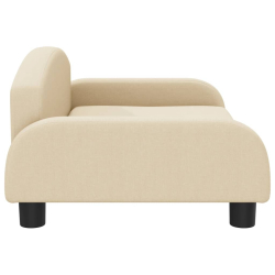 Sofa dla dzieci, kremowa, 70x45x30 cm, obita tkaniną