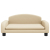 Sofa dla dzieci, kremowa, 70x45x30 cm, obita tkaniną
