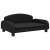Sofa dla dzieci, czarna, 70x45x30 cm, obita tkaniną