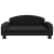 Sofa dla dzieci, czarna, 70x45x30 cm, obita tkaniną