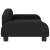 Sofa dla dzieci, czarna, 70x45x30 cm, obita tkaniną