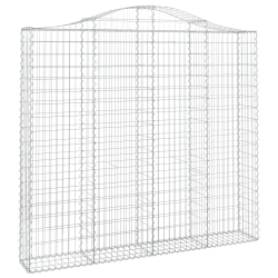 Kosze gabionowe, 15 szt, 200x30x180/200cm, galwanizowane żelazo