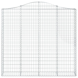 Kosze gabionowe, 15 szt, 200x30x180/200cm, galwanizowane żelazo