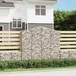 Kosze gabionowe, 15 szt, 200x30x180/200cm, galwanizowane żelazo