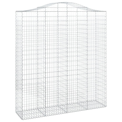 Kosze gabionowe, 13 szt, 200x50x220/240cm, galwanizowane żelazo