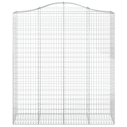 Kosze gabionowe, 13 szt, 200x50x220/240cm, galwanizowane żelazo