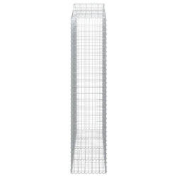 Kosze gabionowe, 13 szt, 200x50x220/240cm, galwanizowane żelazo