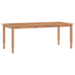 Stół ogrodowy, 200x90x75 cm, lite drewno tekowe