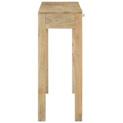 Stolik konsolowy, 110x30x75 cm, bielone drewno mango