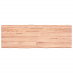 Blat do biurka, jasnobrązowy, 120x40x6 cm, lite drewno dębowe