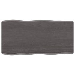 Blat do biurka, ciemnoszary, 80x40x4 cm, malowane drewno dębowe