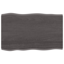 Blat do biurka, ciemnoszary, 80x50x2 cm, malowane drewno dębowe