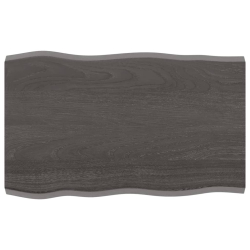 Blat do biurka, ciemnoszary, 80x50x4 cm, malowane drewno dębowe