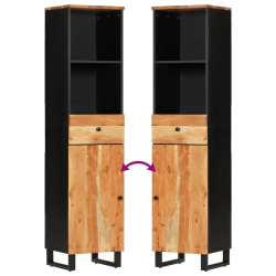 3-cz. zestaw mebli łazienkowych, lite drewno akacjowe