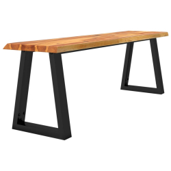 Ławka z naturalną krawędzią, 140 cm, lite drewno akacjowe
