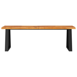 Ławka z naturalną krawędzią, 140 cm, lite drewno akacjowe