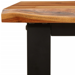 Ławka z naturalną krawędzią, 140 cm, lite drewno akacjowe