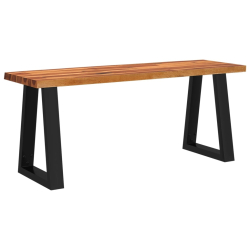 Ławka z naturalną krawędzią, 110 cm, lite drewno akacjowe