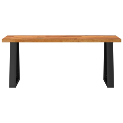 Ławka z naturalną krawędzią, 110 cm, lite drewno akacjowe