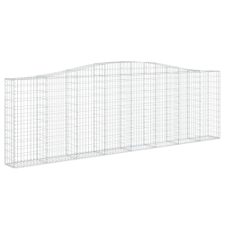 Kosze gabionowe, 25 szt, 400x30x120/140cm, galwanizowane żelazo